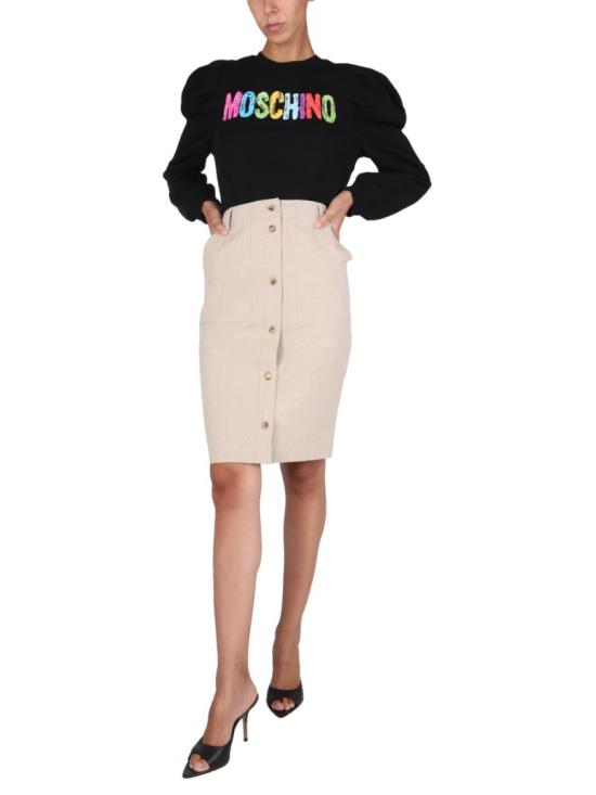  모스키노 미디 스커트 01205430 0084 Neutrals - MOSCHINO