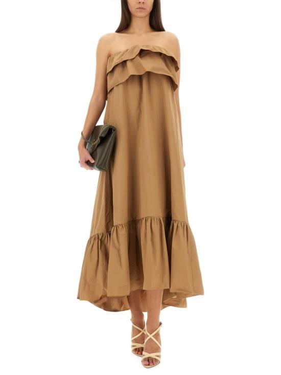  생로랑 롱 원피스 818380 YZ9AN2560 Brown - SAINT LAURENT