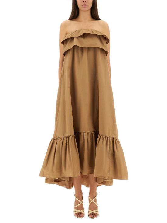  생로랑 롱 원피스 818380 YZ9AN2560 Brown