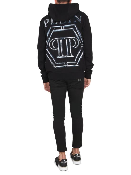  필립 플레인 후드 티셔츠 AABCMJB2857 PJO002N0207 Black - PHILIPP PLEIN