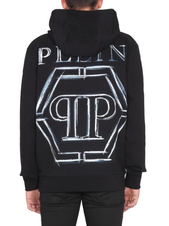  필립 플레인 후드 티셔츠 AABCMJB2857 PJO002N0207 Black - PHILIPP PLEIN