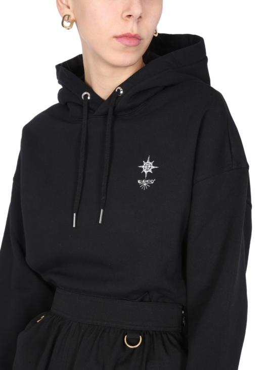  지방시 후드 티셔츠 BWJ01Z3Z57 001 Black - GIVENCHY