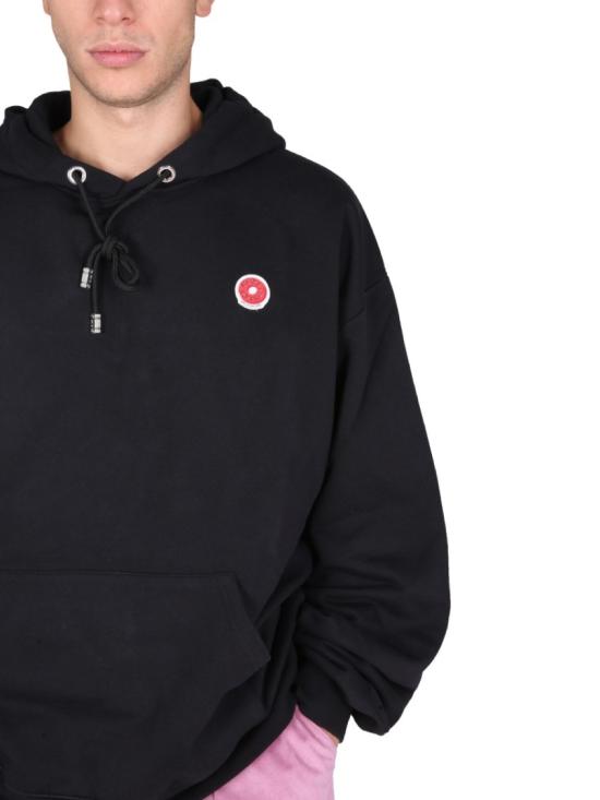  지씨디에스 후드 티셔츠 FW22M020052 02 Black - GCDS
