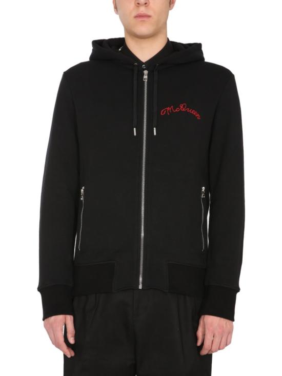  알렉산더 맥퀸 후드 티셔츠 599617 QQX821000 Black