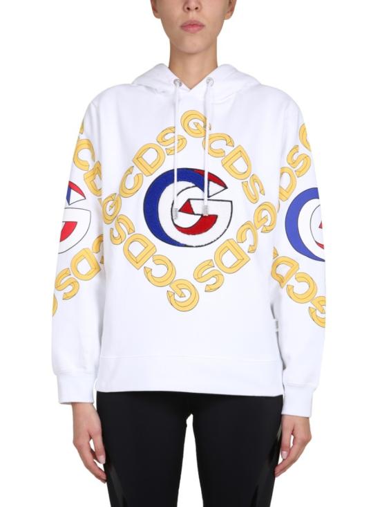 지씨디에스 후드 티셔츠 FW21W020120 01 Silver