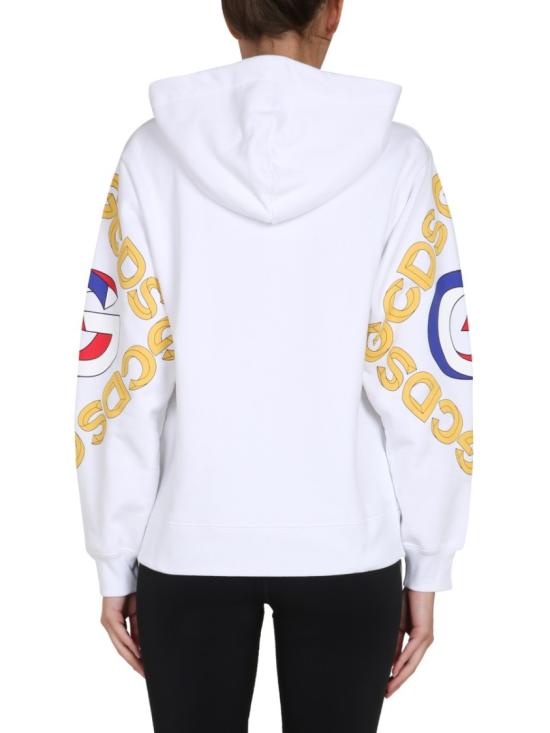  지씨디에스 후드 티셔츠 FW21W020120 01 Silver - GCDS