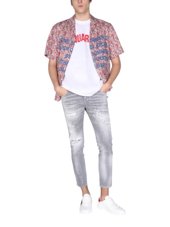  디스퀘어드2 반팔 셔츠 S71DM0545 S54551002F Pink - DSQUARED2