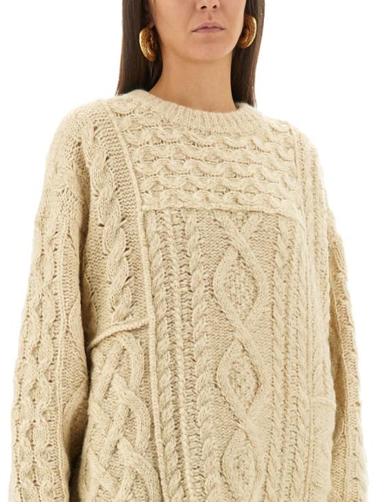 25FW 이자벨마랑에뚜왈 DEOTILLE 케이블 니트 울 스웨터 PU0702FA C3L10E90BE Neutrals - ISABEL MARANT ETOILE