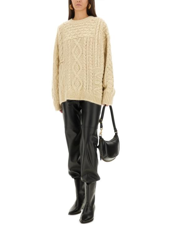 25FW 이자벨마랑에뚜왈 DEOTILLE 케이블 니트 울 스웨터 PU0702FA C3L10E90BE Neutrals - ISABEL MARANT ETOILE