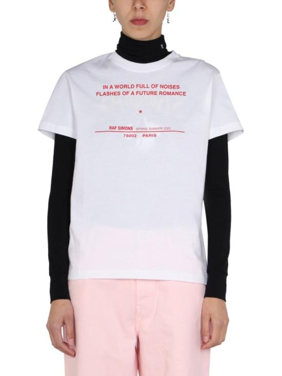  라프 시몬스 반팔 티셔츠 221 W104 190010010 White
