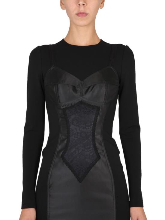  돌체앤가바나 미디 원피스 F6ARFT FUGKFN0000 Black - DOLCE & GABBANA