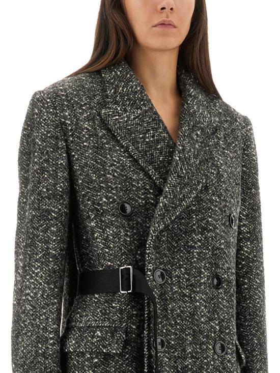 25FW 이자벨마랑 버클 디테일 버튼 트위드 자켓 MA0474FA C4D01IBKEC Black - ISABEL MARANT
