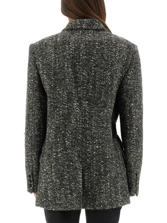 25FW 이자벨마랑 버클 디테일 버튼 트위드 자켓 MA0474FA C4D01IBKEC Black - ISABEL MARANT