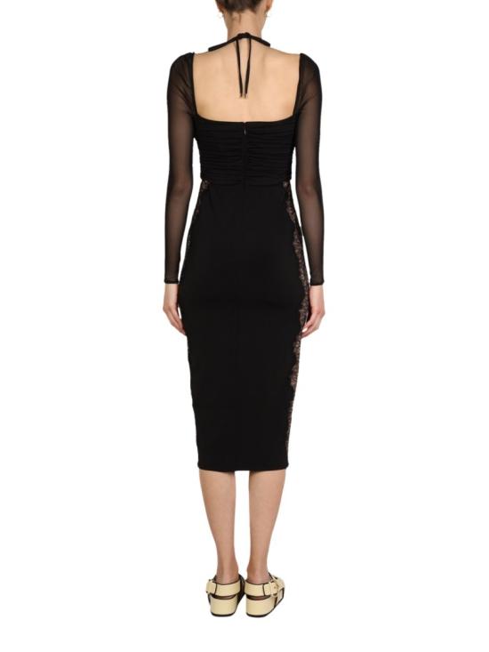  셀프 포트레이트 미디 원피스 SS22 113 BLACK Black - SELF PORTRAIT