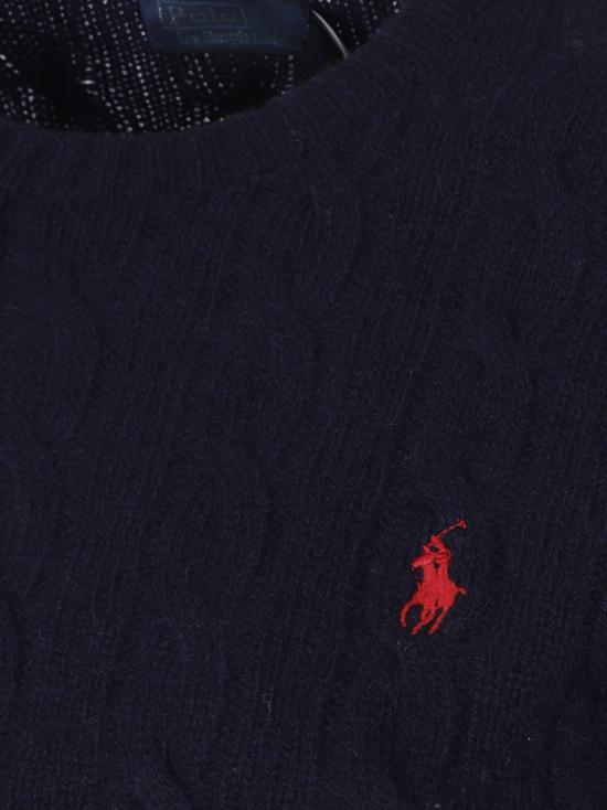 25FW 폴로 랄프로렌 폴로 자수 케이블 니트 스웨터  211971865 003 Black - POLO RALPH LAUREN