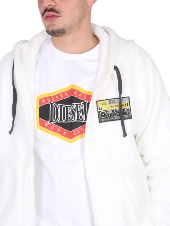  디젤 후드 티셔츠 A06698 0GCAB141 White - DIESEL