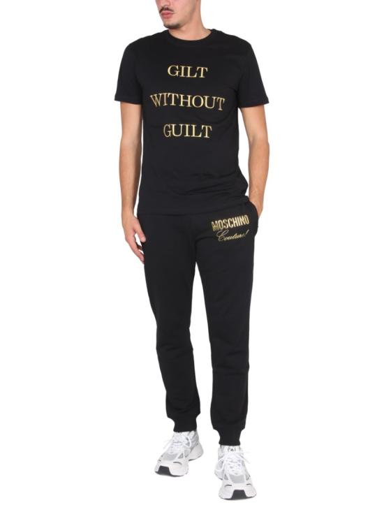  모스키노 반팔 티셔츠 07887241 6555 Black - MOSCHINO