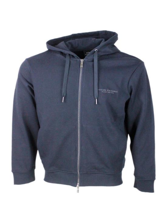 25FW 알마니 긴팔 티셔츠 XM001293AF209349 UN101 Blu deep navy