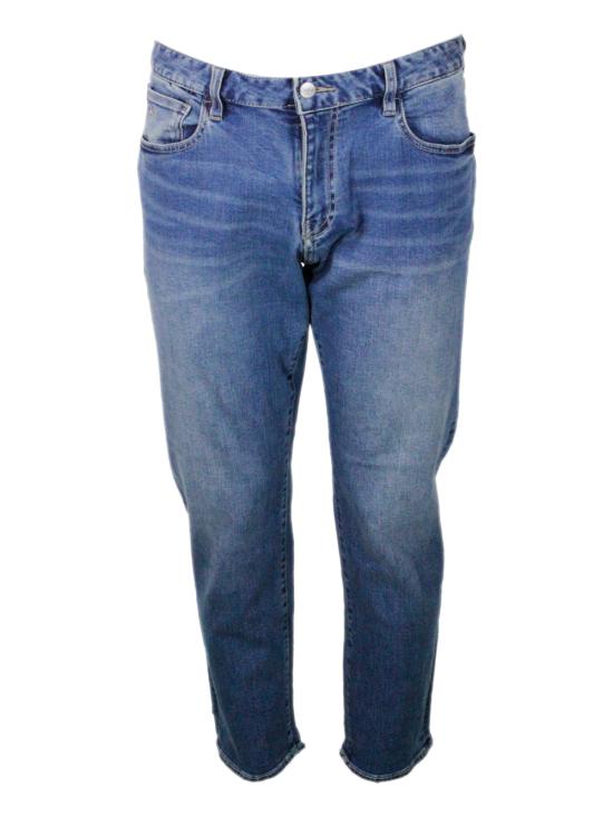 25FW 알마니 스트레이트 팬츠 XM000069AF14266 MB001 Denim