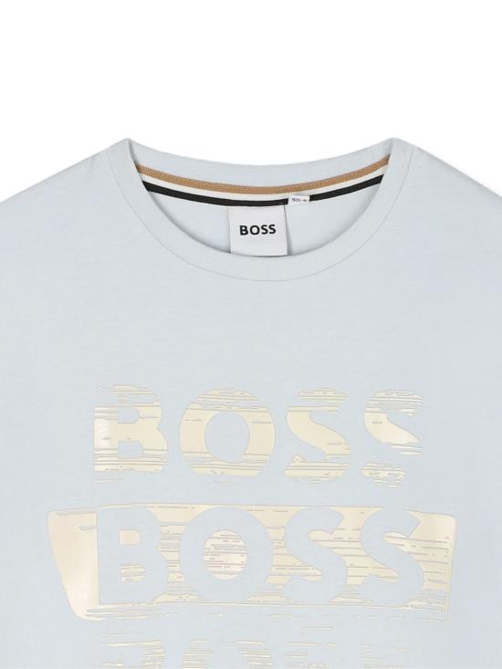 25FW [키즈] 휴고보스 티셔츠 J52366 791 Clear Blue - HUGO BOSS