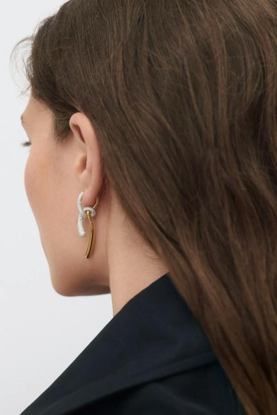  피디파올라 이어링 Pdpaola 파베 트위스트 후프 골드 - PD PAOLA