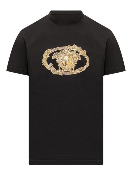 25FW 베르사체 반팔 티셔츠 10139441A159201B000 Black