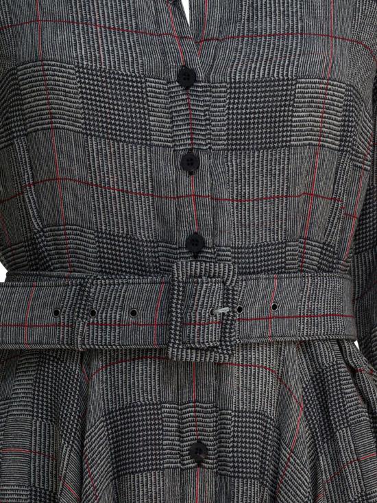 25FW 사만다 성 원피스 ASTERSVILEROWCHECKBIGIVORYBLACK - SAMANTHA SUNG