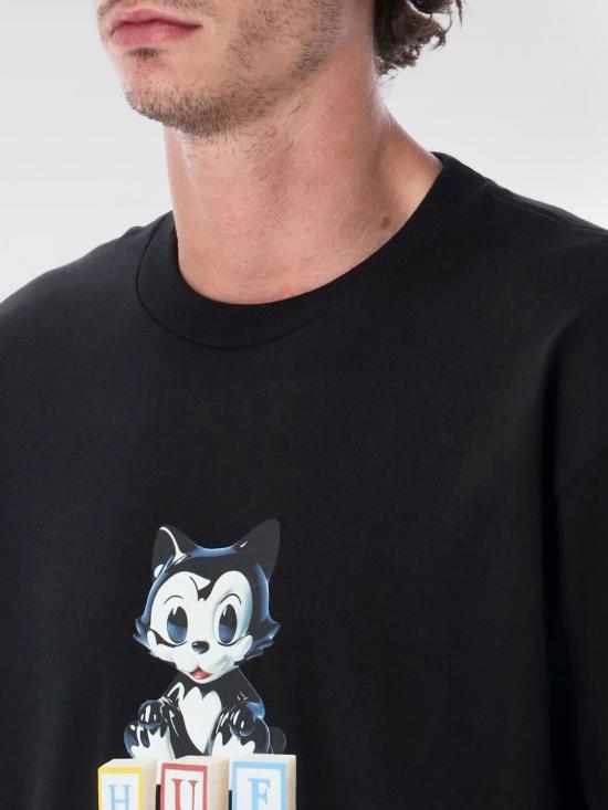 25FW 허프 반팔 티셔츠 TS02528 Black - HUF