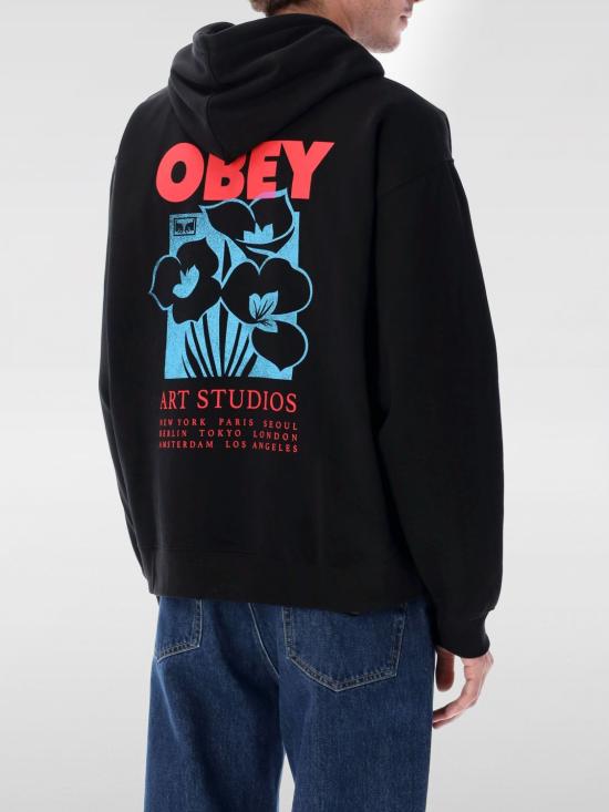 25FW 오베이 긴팔 티셔츠 112844234 BLK Black - OBEY