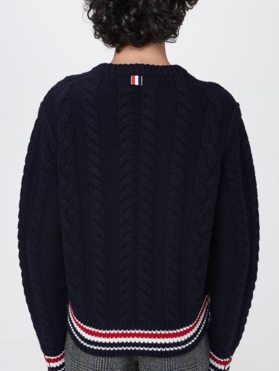 25FW 톰브라운 스웨터 MKA570A415 415 Blue - THOM BROWNE