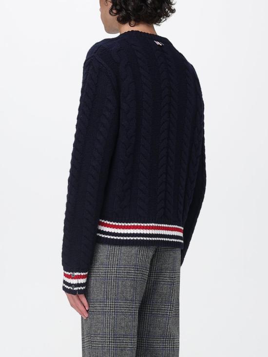 25FW 톰브라운 스웨터 MKA570A415 415 Blue - THOM BROWNE