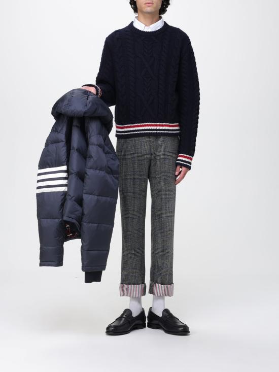 25FW 톰브라운 스웨터 MKA570A415 415 Blue - THOM BROWNE