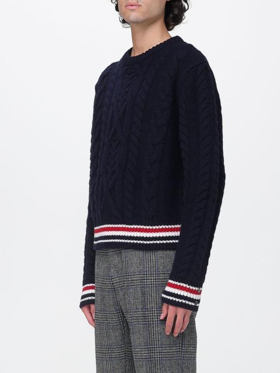 25FW 톰브라운 스웨터 MKA570A415 415 Blue - THOM BROWNE