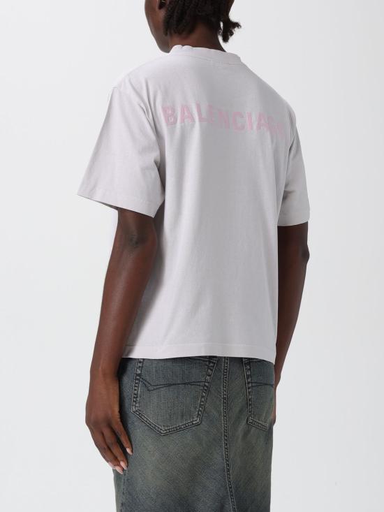 25FW 발렌시아가 백 미디엄 핏 티셔츠 850990TTVJ1 2420 White - BALENCIAGA