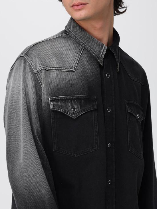 25FW MM6 메종마르지엘라 셔츠 SH2DT0024M30011 969 Black - MM6 MAISON MARGIELA