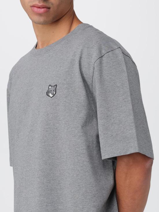 25FW 메종키츠네 폭스 헤드 컴포트 티셔츠 PM00108KJ7025 H131 Grey - MAISON KITSUNE
