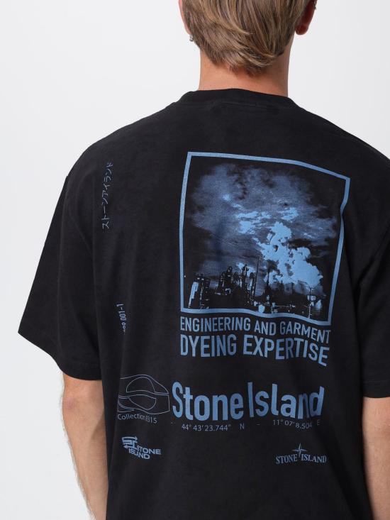25FW 스톤 아일랜드 반팔 티셔츠 2100021S0235 V0029 Black - STONE ISLAND