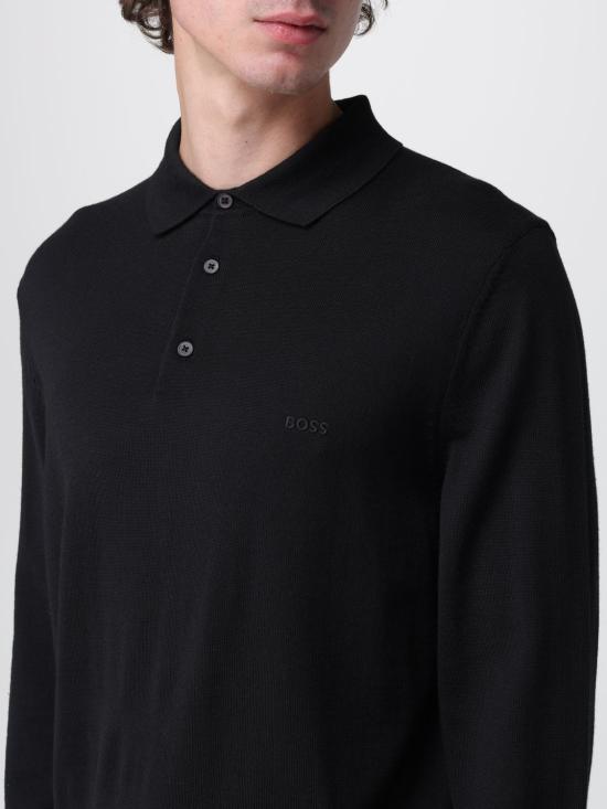 25FW 보스 폴로 티셔츠 50476357 001 Black - BOSS