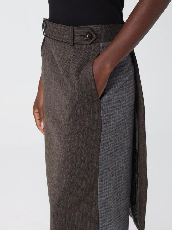 25FW 안토니오 마라스 미디 스커트 MGOM230 MA7BL Brown - ANTONIO MARRAS