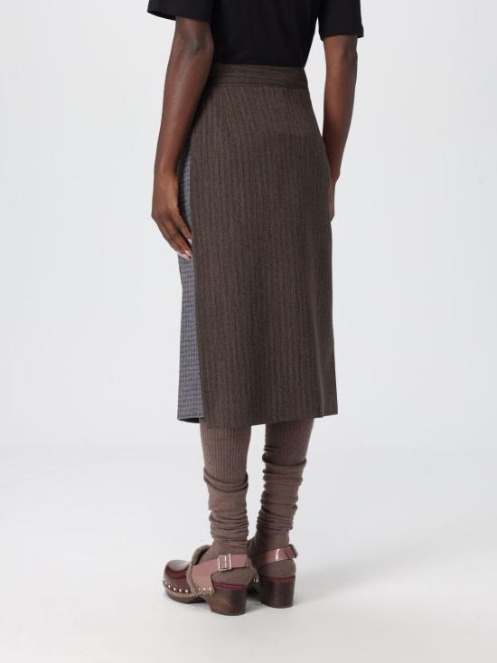 25FW 안토니오 마라스 미디 스커트 MGOM230 MA7BL Brown - ANTONIO MARRAS