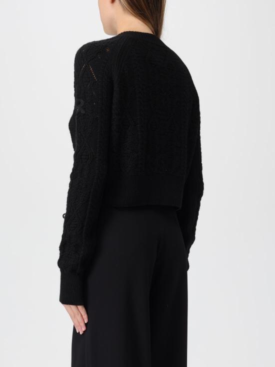 25FW 에르마노 설비노 가디건 D474N509TKQ 95708 Black - ERMANNO SCERVINO