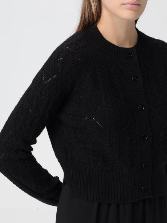 25FW 에르마노 설비노 가디건 D474N509TKQ 95708 Black - ERMANNO SCERVINO