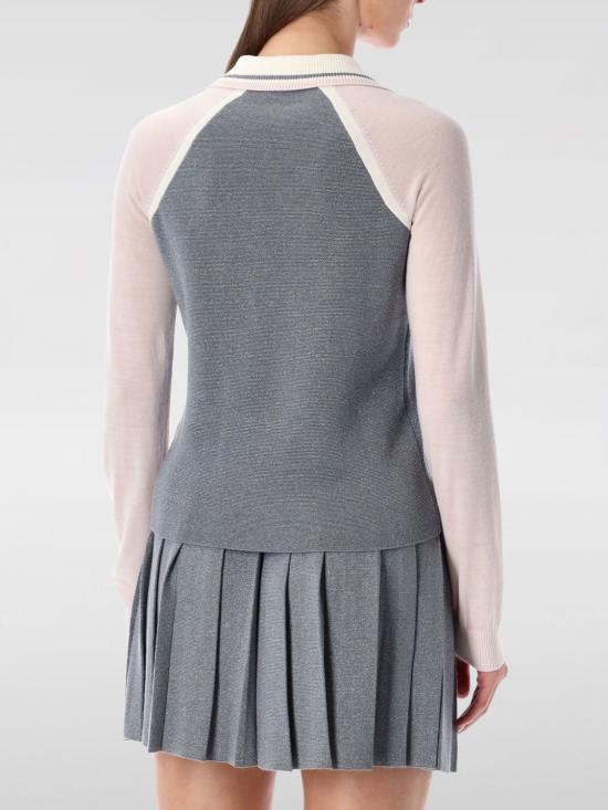 25FW 카사블랑카 폴로 티셔츠 WAW25KW1127 01 Silver - CASABLANCA