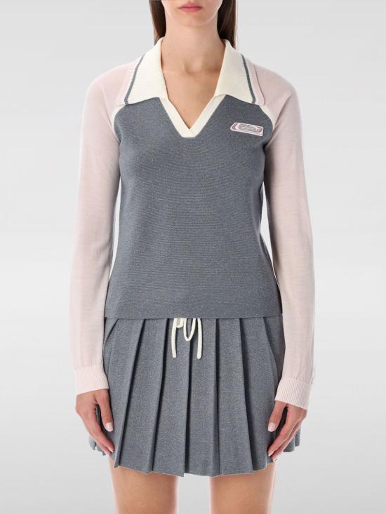 25FW 카사블랑카 폴로 티셔츠 WAW25KW1127 01 Silver