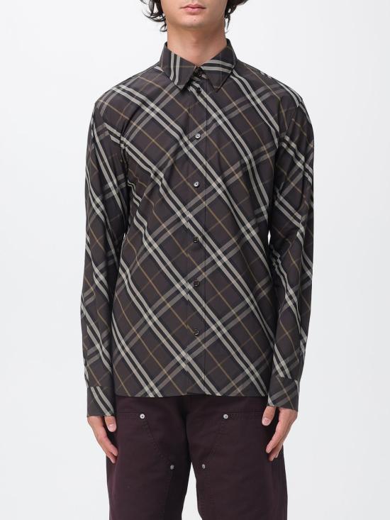25FW 버버리 릴랙스핏 체크 코튼 셔츠 8115089 Brown