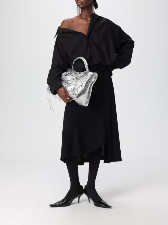 25FW 발렌시아가 원숄더 셔츠 839287TRO37 1000 Black - BALENCIAGA