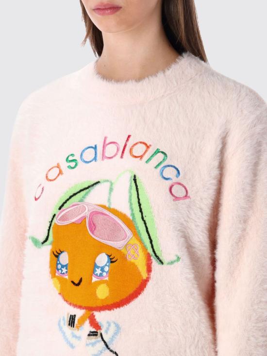 25FW 카사블랑카 스웨터 WAW25KW1069 01 Pink - CASABLANCA