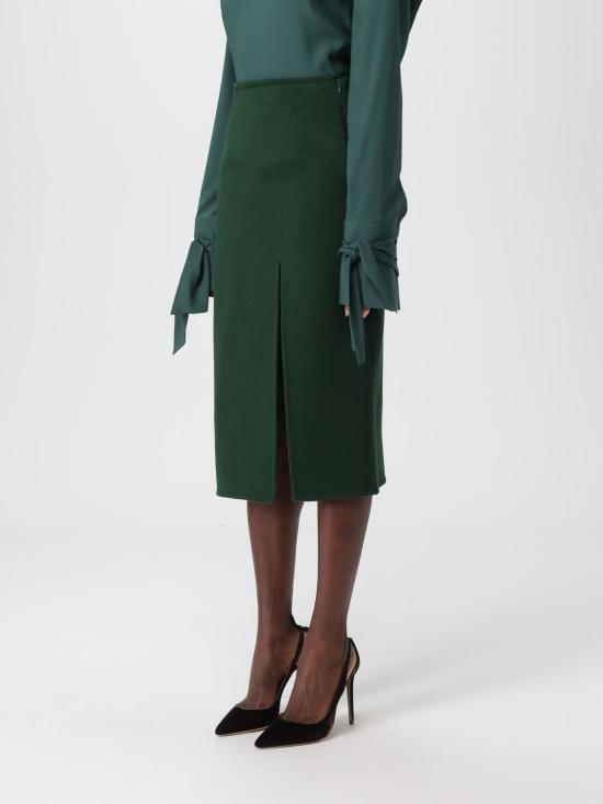 25FW 에르마노 설비노 미디 스커트 D4720323GVJ 95918 Green - ERMANNO SCERVINO