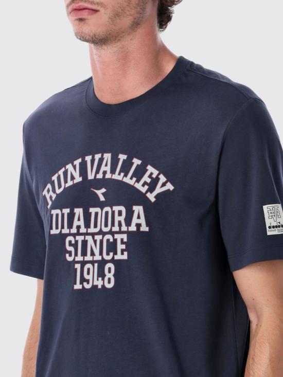 25FW 디아도라 헤리티지 반팔 티셔츠 502 182242 60065 Blue - DIADORA HERITAGE