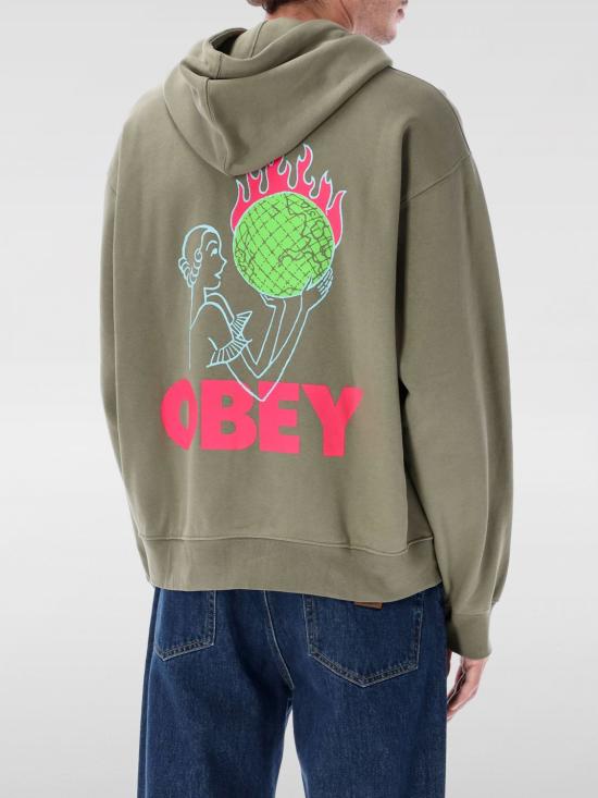 25FW 오베이 긴팔 티셔츠 112844236 DLN Green - OBEY